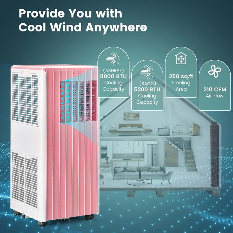 10000 BTU Portable Air Conditioner for Room up to 350 Sq. Ft, 3-in-1 AC Unit with Dehumidifier/Fan/Cool/Sleep Mode