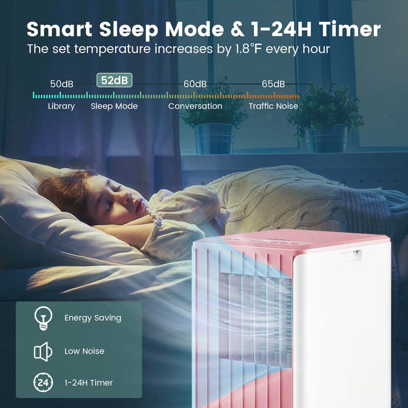 10000 BTU Portable Air Conditioner for Room up to 350 Sq. Ft, 3-in-1 AC Unit with Dehumidifier/Fan/Cool/Sleep Mode
