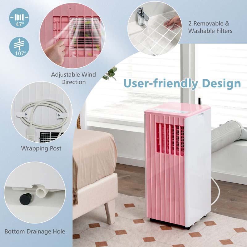 10000 BTU Portable Air Conditioner for Room up to 350 Sq. Ft, 3-in-1 AC Unit with Dehumidifier/Fan/Cool/Sleep Mode