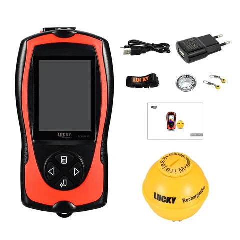 Echo Sounder Fishing Finder | Wireless, Depth & Temperature Display for Ice, Sea, Kayak & River Fishing