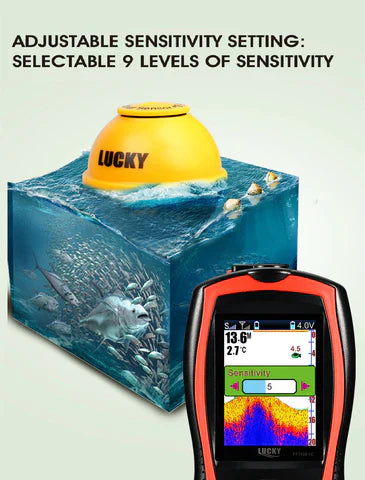 Echo Sounder Fishing Finder | Wireless, Depth & Temperature Display for Ice, Sea, Kayak & River Fishing