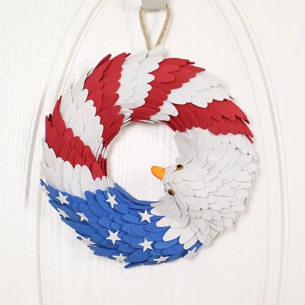 American Eagle Wreath - 100% Handcrafted Best Patriotic Wall Decorum