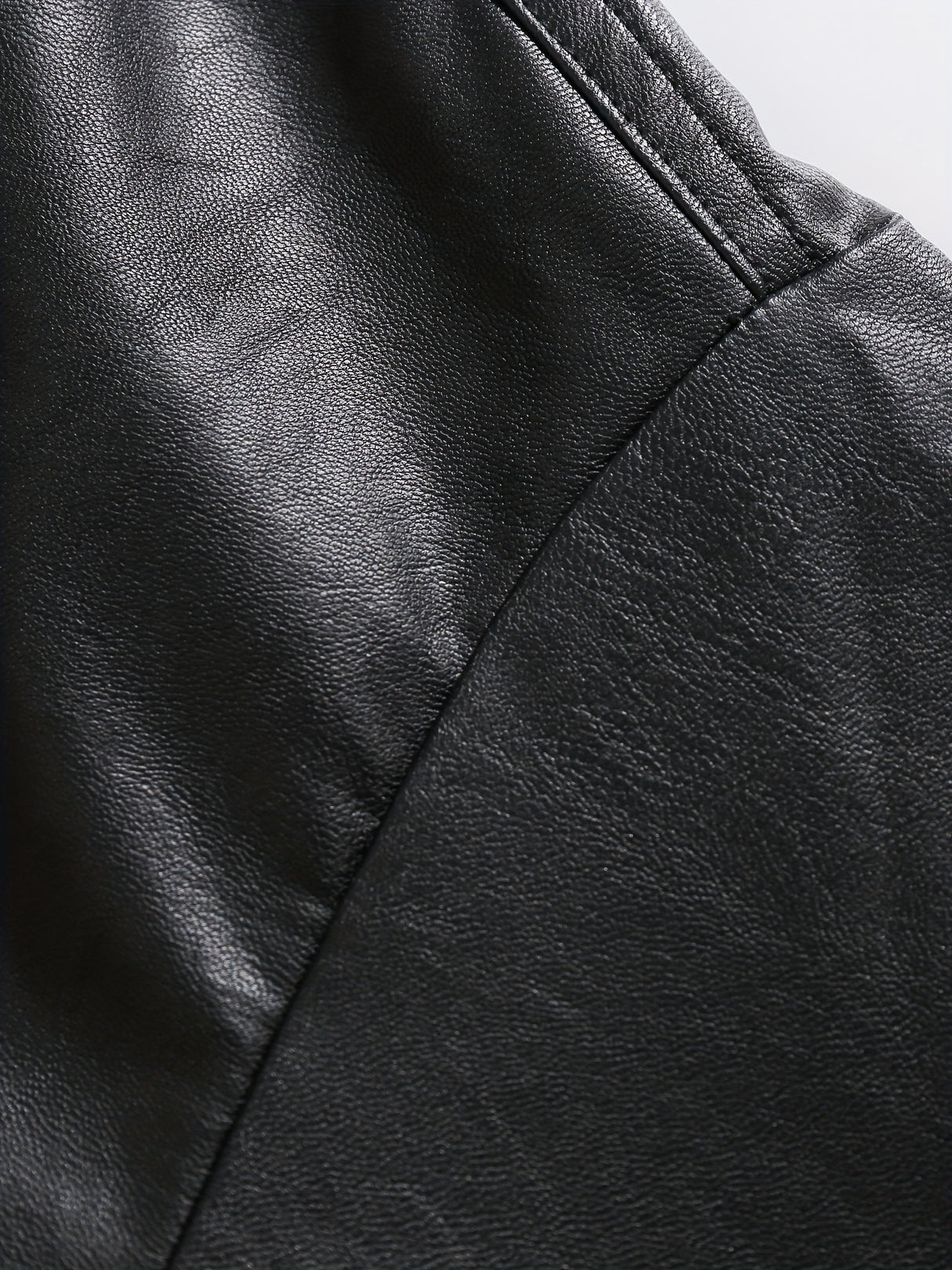 Men’s Casual Outdoor Zip-Up Motorcycle Jacket – Lightweight Black Stylish Outerwear