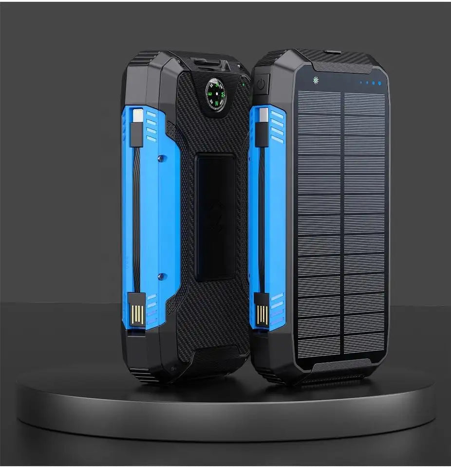 30000mAh Solar Charger Wireless Waterproof Power Bank External