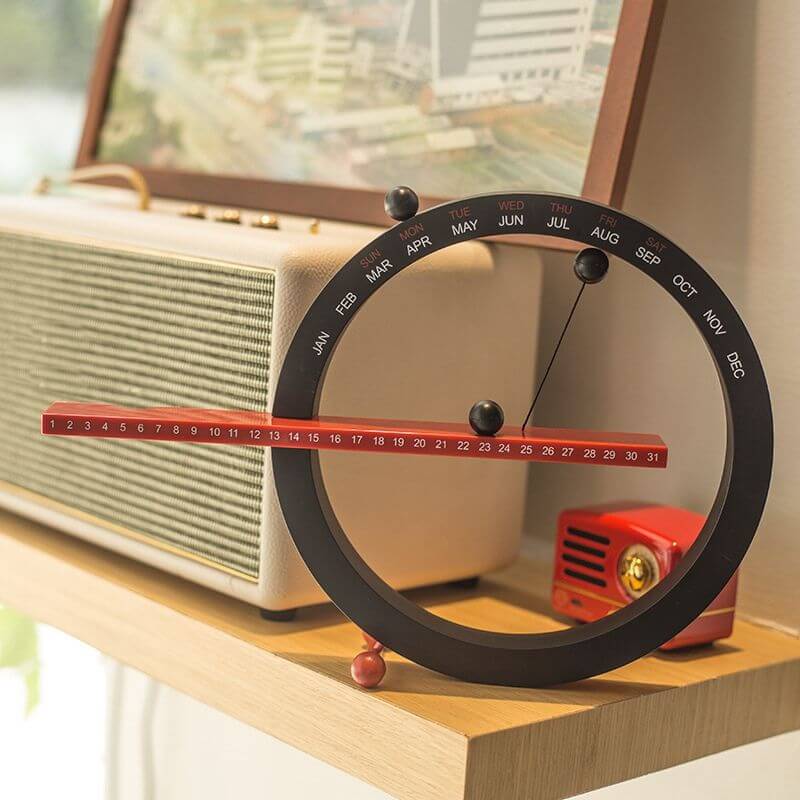 Magnetic Perpetual Calendar with Dry Erase Surface for Home & Office Organization