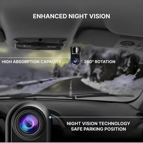 High-Definition Car Dashcam with Night Vision & Loop Recording for Vehicle Security and Accident Monitoring
