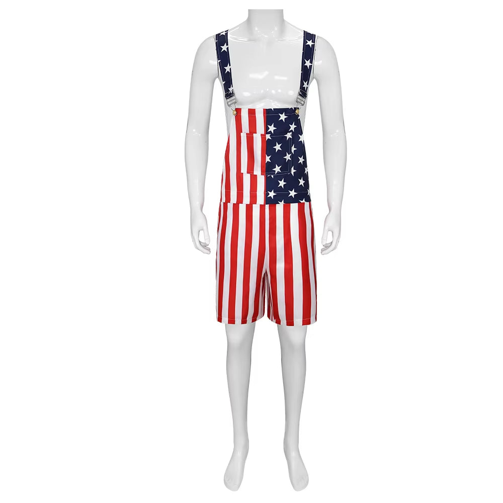 The Original Freedom Overalls – Handcrafted American Flag Shorts