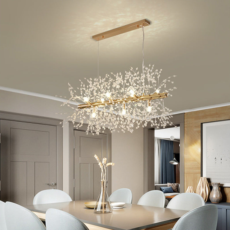 Lili Design LED Pendant Lights White Gold Metal Living Room Dining Room