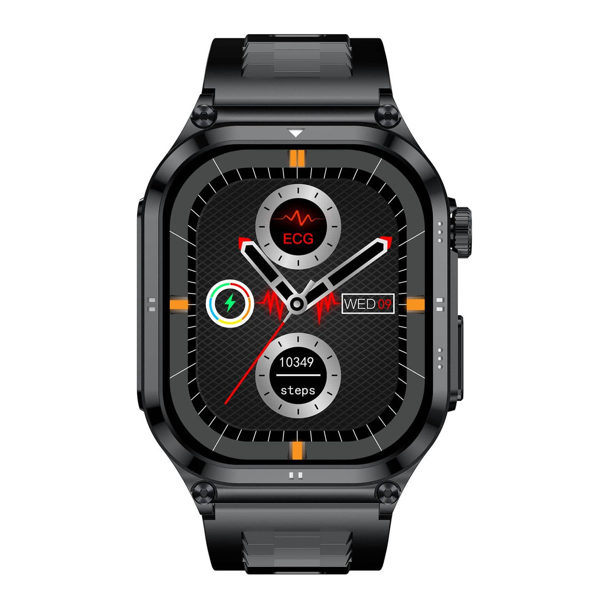 PH281 AMOLED Slim Outdoor ECG/EKG Bluetooth Calls Health Measurement Smart Watch