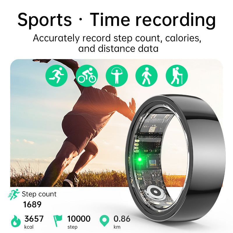 KR001 Health Smart Ring 5-day Battery Life Sports Heart Rate Blood Oxygen Blood Pressure Sleep Health Tracker