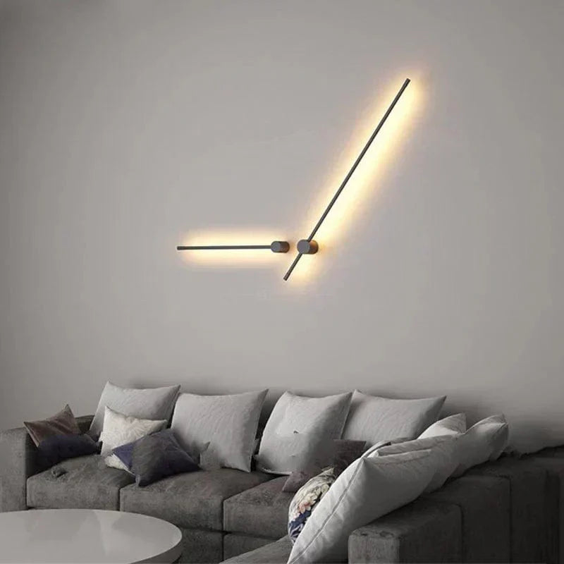 LED Outdoor Wall Light Fixture - Waterproof Luminous Line Design for Patios, Gardens & Walkways