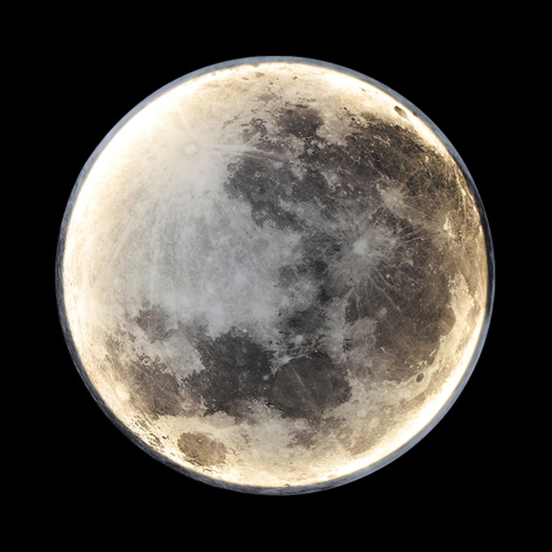 LED Moon Lamp - 3D Printed Night Light with Adjustable Brightness for Bedroom Decor & Relaxation