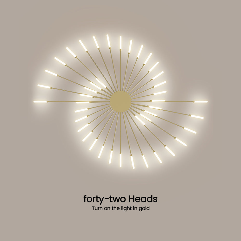 Contemporary LED Ceiling Light – Industrial Fireworks Design for Living & Dining Rooms