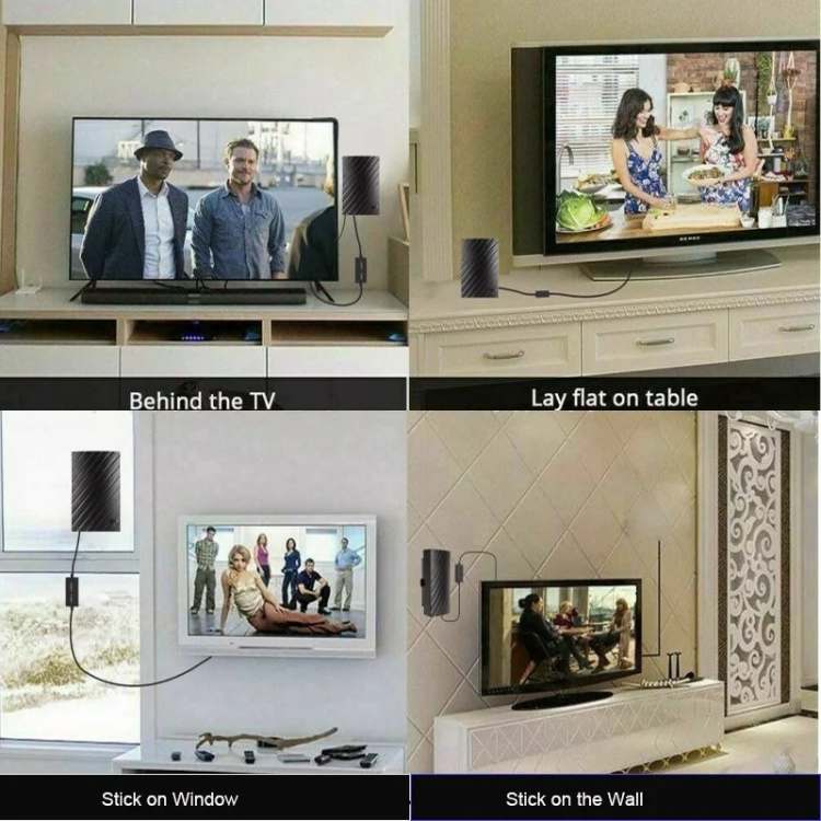 4K Indoor TV Aerial | 600-Mile Range, Plug & Play Installation for Free HD Channels