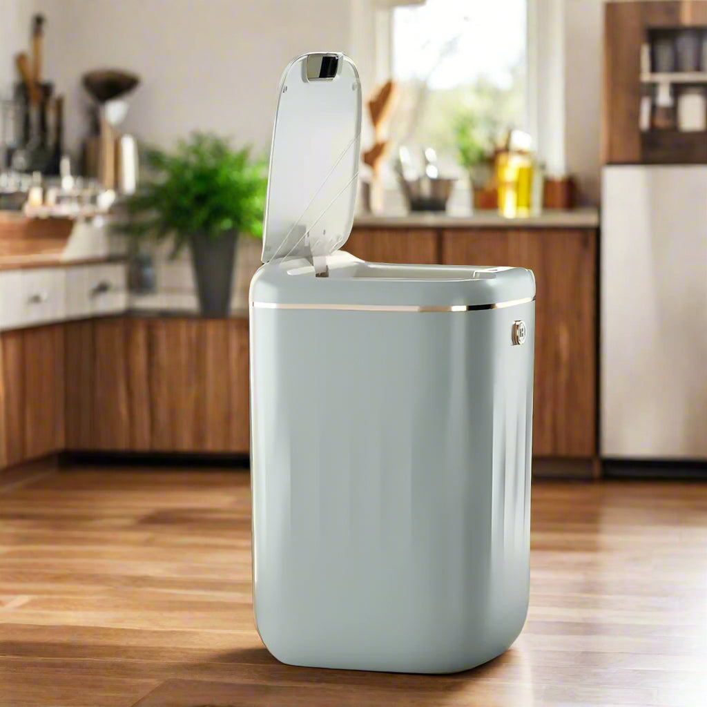 Smart Sensor Trash Bin with UV Light – Automatic Touchless Wastebasket with Lid & Odor Control for Kitchen, Bathroom & Home Hygiene