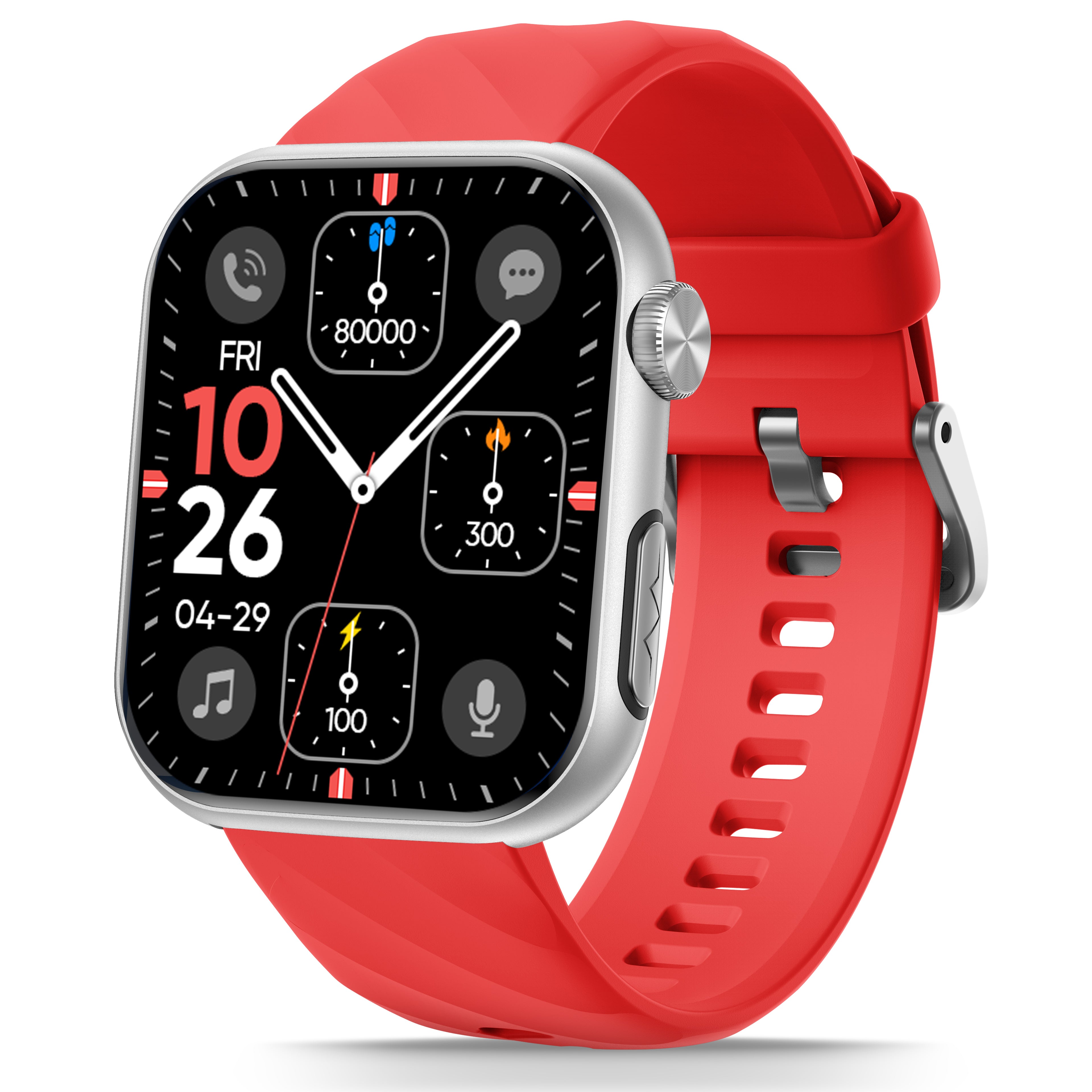 FITVII HM57 Health & Fitness Tracker (Answer/Make Calls), Smart Watch with HR+BP+SPO2 Monitor