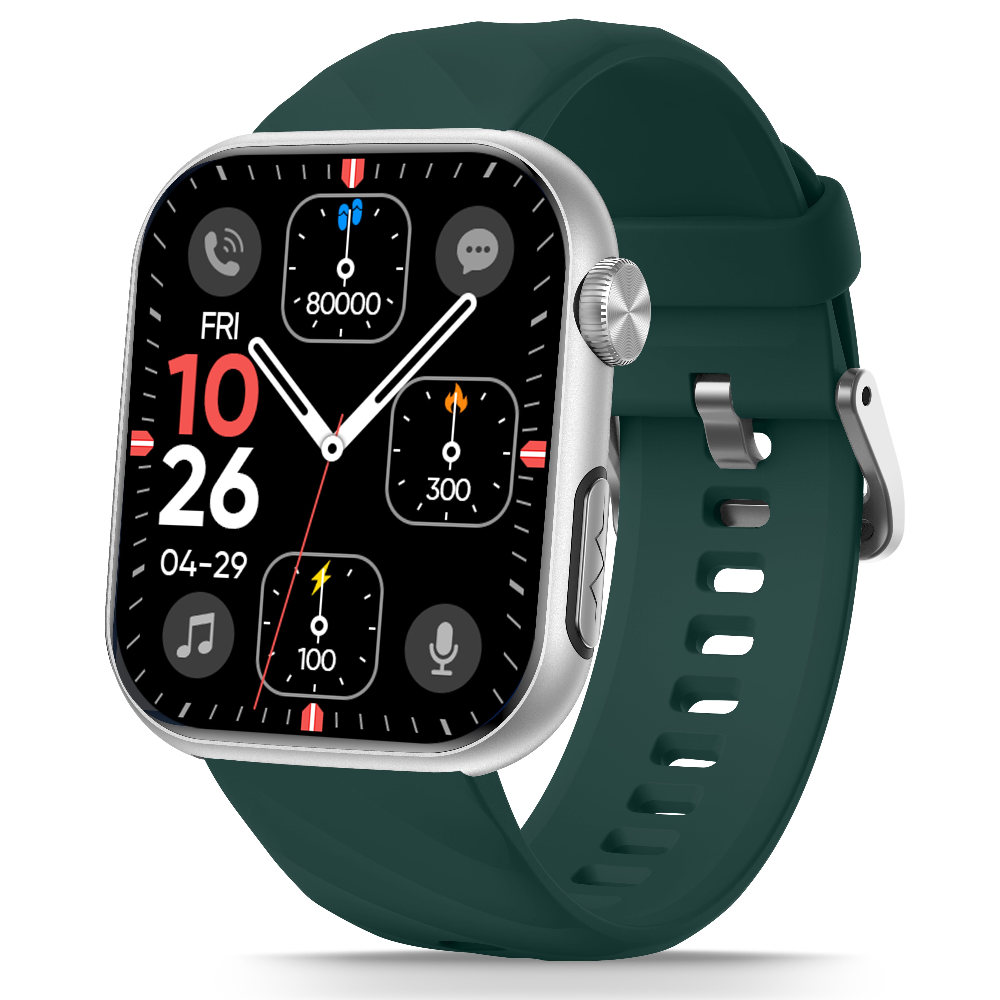 FITVII HM57 Health & Fitness Tracker (Answer/Make Calls), Smart Watch with HR+BP+SPO2 Monitor