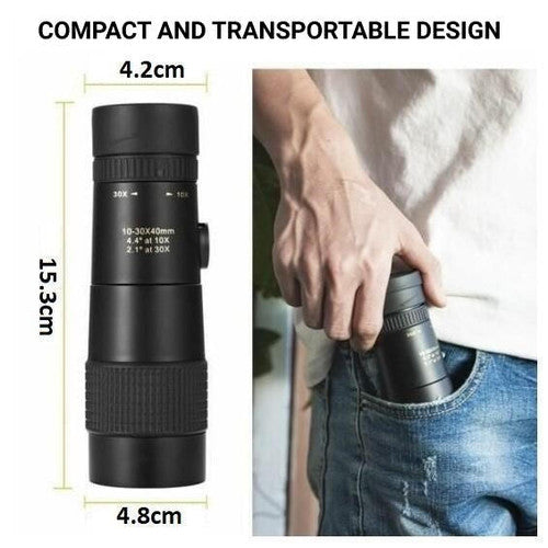 High-Power Waterproof Monocular Telescope with 10x Magnification for Bird Watching, Hiking, and Outdoor Adventures