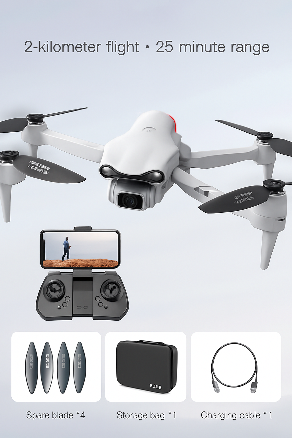 8K Ultra HD Drone with GPS | Advanced stabilization & 1.5 km Control Range for Aerial Photography and Adventure Filming