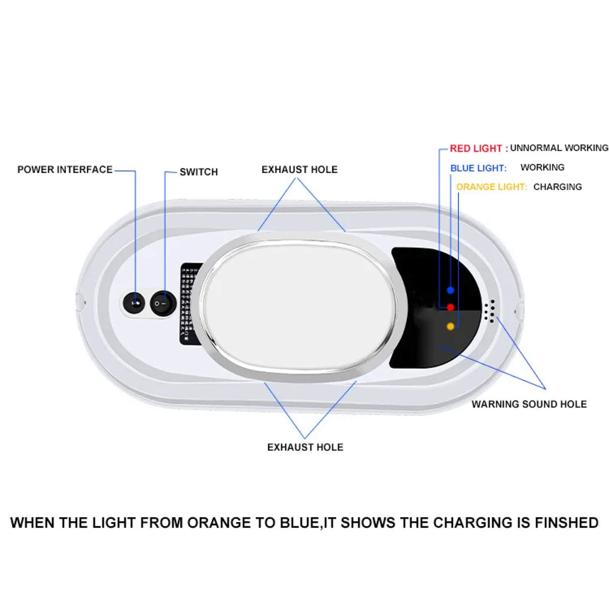 Window Washing Robot Automatic Glass Cleaner Vacuum Electric