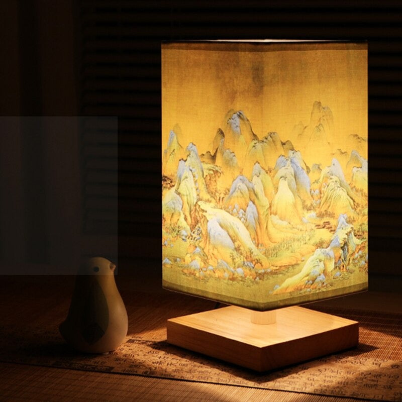 LED Scandinavian Bedside Lamp with Japanese Design for Modern Bedroom Lighting