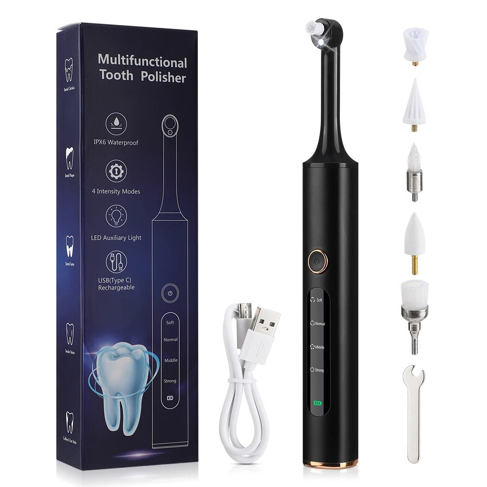 5-in-1 Wireless Teeth Polisher & Tartar Remover | Cordless, Adjustable Speed & Ideal for At-Home Oral Care