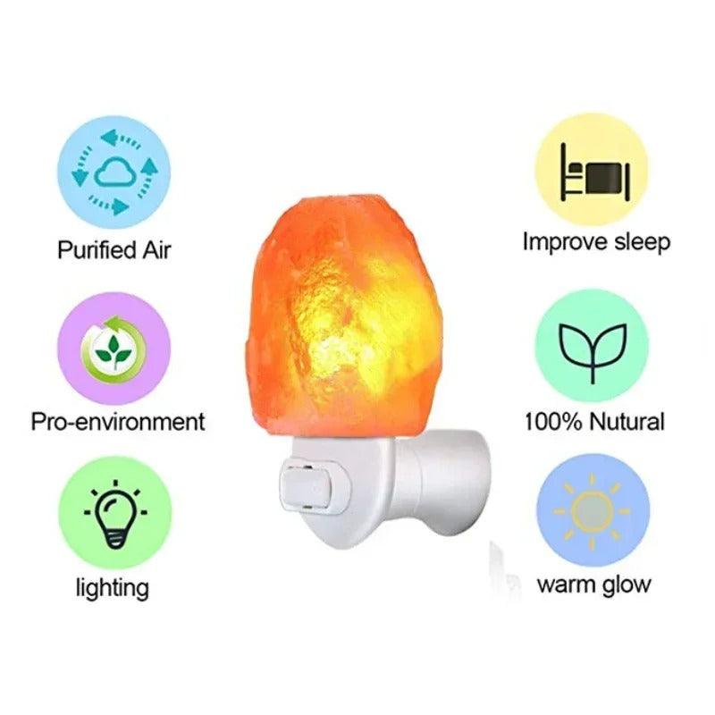 Himalayan Salt Lamp Natural Crystal Light for Home Decor & Wellness - Release Negative Ions Bedroom