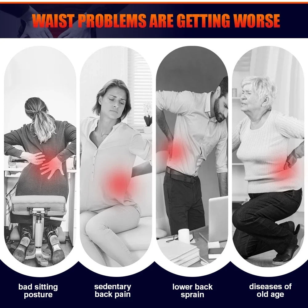 Heated Waist Massager – Targeted Back Pain Relief with Soothing Heat Therapy - Lumbar Support and Muscle Recovery