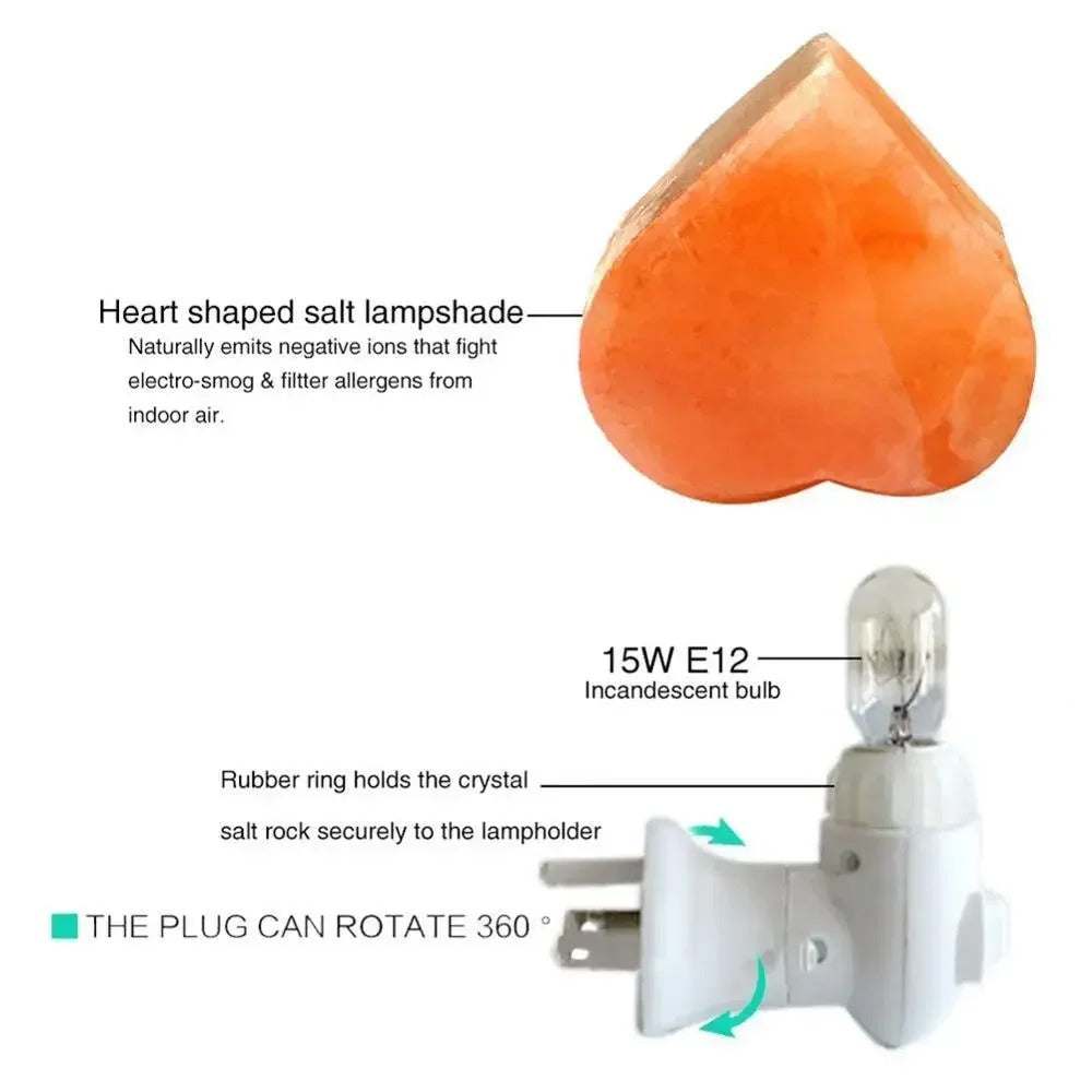 Himalayan Salt Lamp Natural Crystal Light for Home Decor & Wellness - Release Negative Ions Bedroom