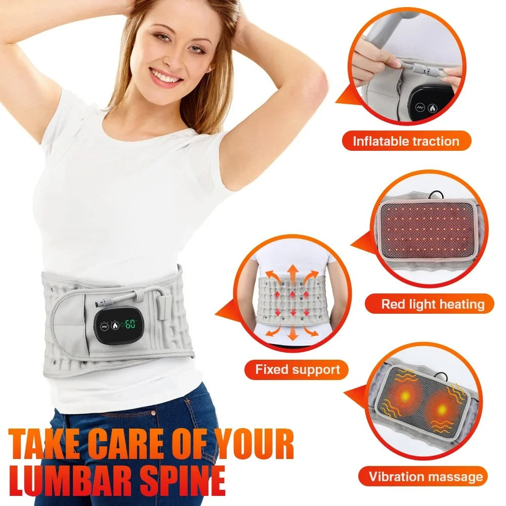Heated Waist Massager – Targeted Back Pain Relief with Soothing Heat Therapy - Lumbar Support and Muscle Recovery