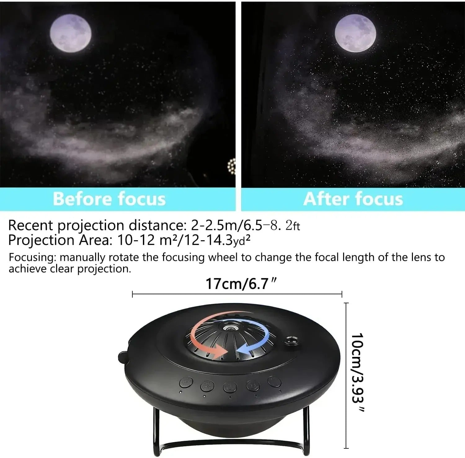 Galaxy Projector with Planetarium Effects for Home Theater, Kids Room, and Night Sky Ambiance