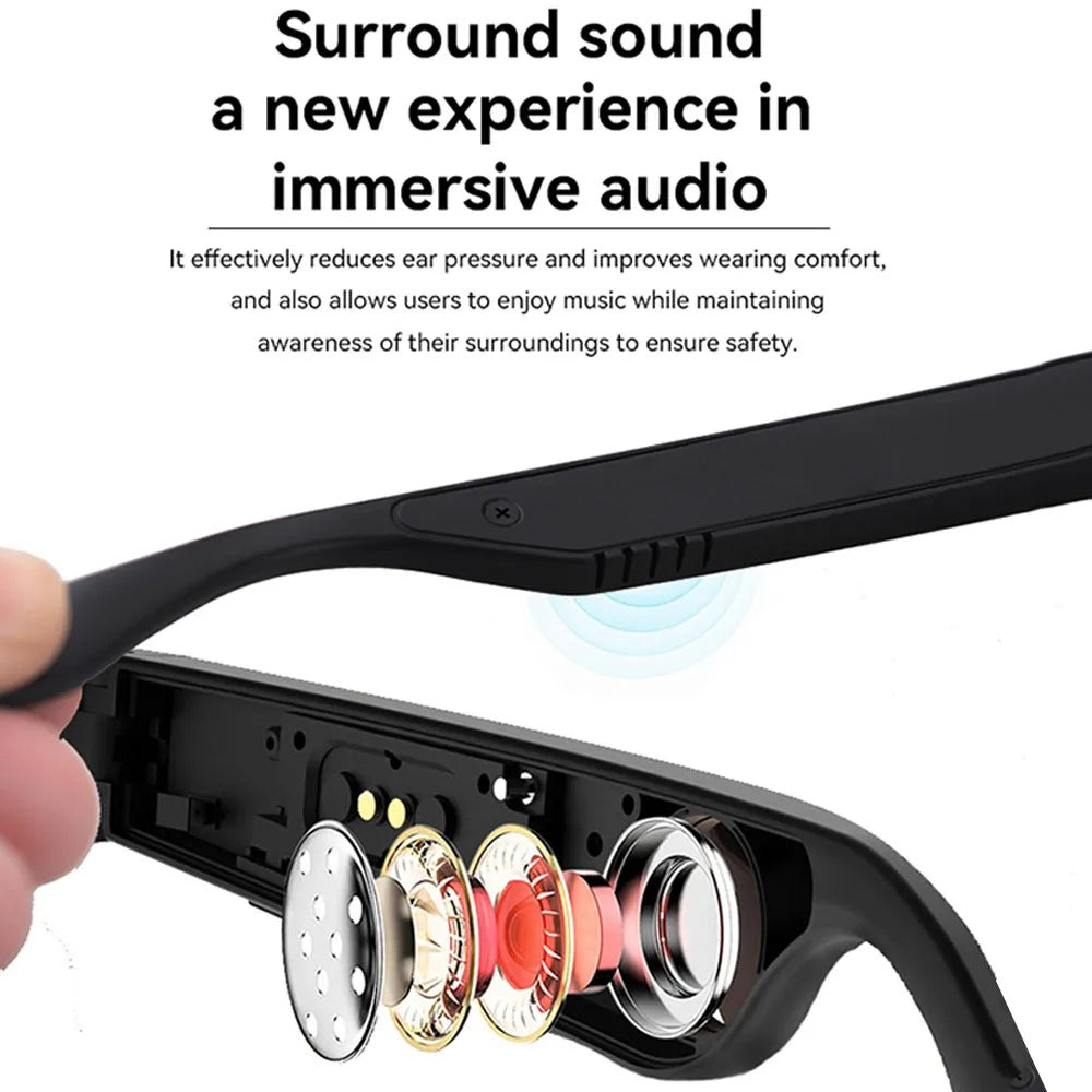 Smart Glasses with Blue Light Filter | Waterproof, Bluetooth Call & Music Functionality for Everyday Use