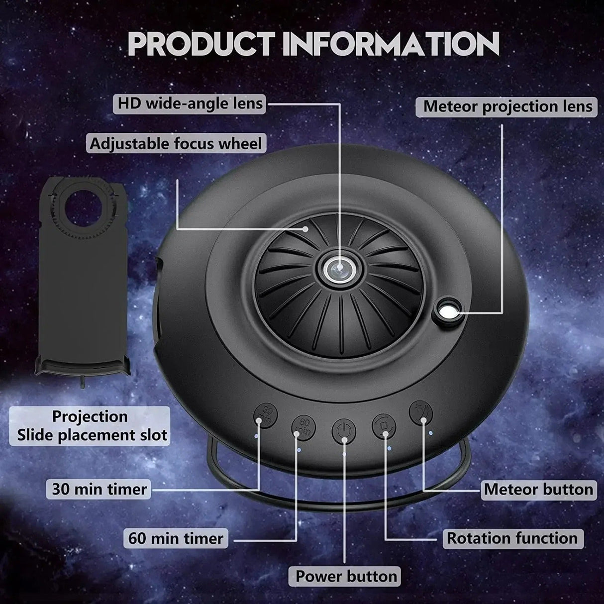 Galaxy Projector with Planetarium Effects for Home Theater, Kids Room, and Night Sky Ambiance