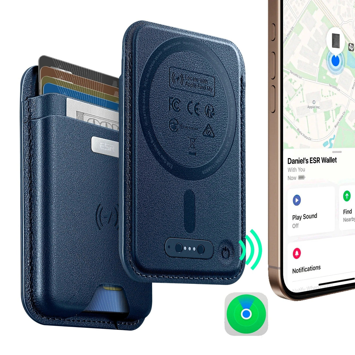 MagSafe Wallet with Find My Functionality - 5 Cards Holder