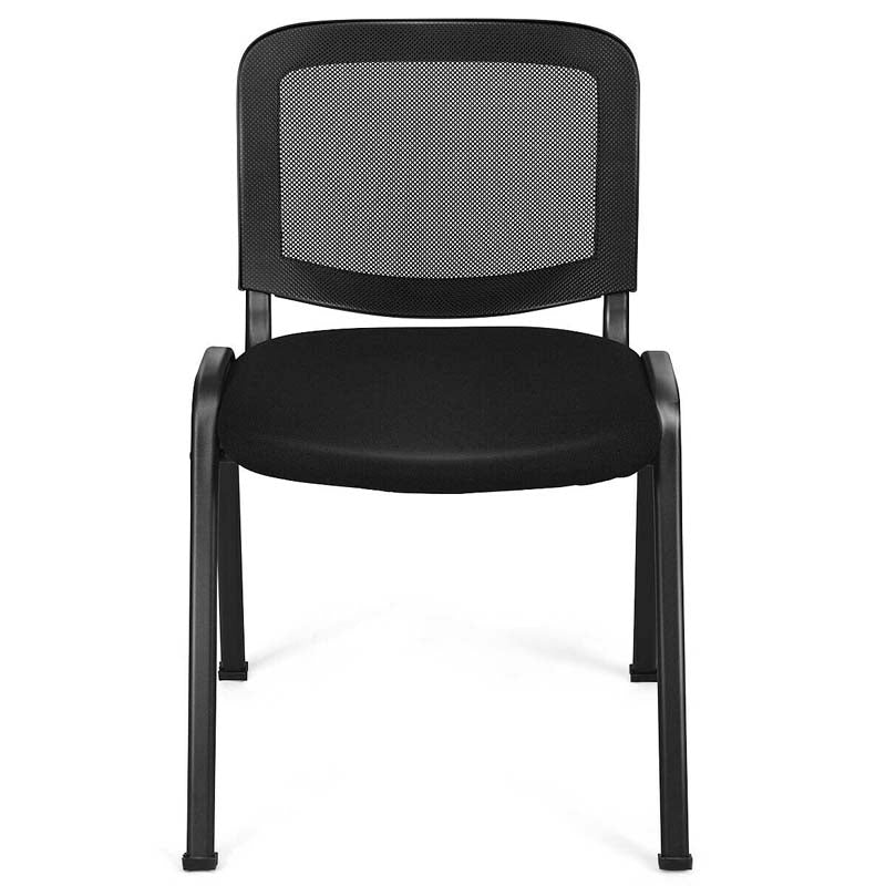 5 Pcs Stackable Conference Chairs with Mesh Back, Ergonomic Office Waiting Room Guest Reception Chairs