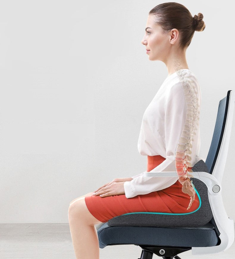 DreamRest | L Shape Memory Foam Orthopedic Cushion for Back Pain Relief & Comfort Support