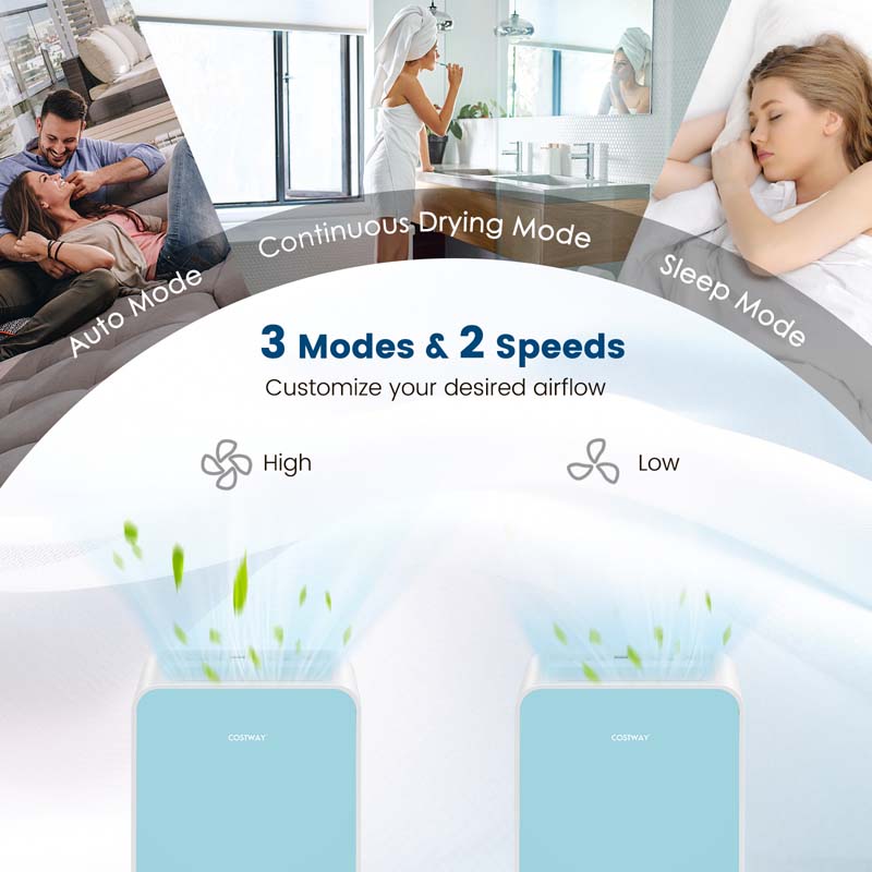 2500 Sq.Ft Dehumidifier for Basement, 32 Pints Portable Dehumidifier with Auto Defrost & Drain Hose, Sleep Mode, 24H Timer for Home Office