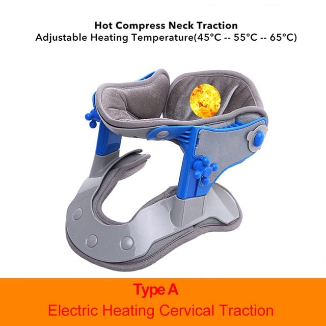 Infrared Heating Cervical Traction Stretching Neck Support Brace Electric Hot Compression Neck Spine Stretch Collar Pain Relif