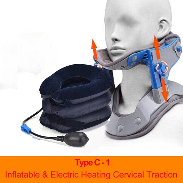 Infrared Heating Cervical Traction Stretching Neck Support Brace Electric Hot Compression Neck Spine Stretch Collar Pain Relif