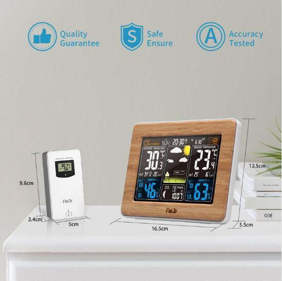 Personal Home Weather Station | Wireless Indoor/Outdoor Temperature & Humidity Monitor for Accurate Weather Forecasting