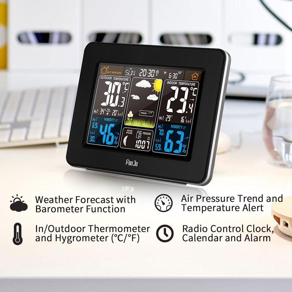 Personal Home Weather Station | Wireless Indoor/Outdoor Temperature & Humidity Monitor for Accurate Weather Forecasting