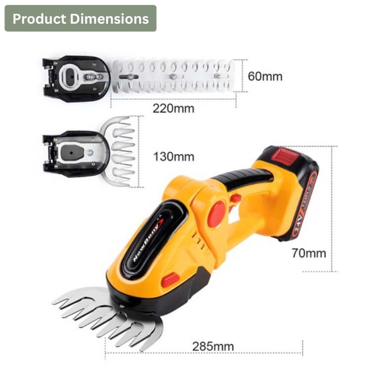 Cordless 2-in-1 Hedge & Shrub Trimmer | Lightweight, Ergonomic & Ideal for Garden Maintenance