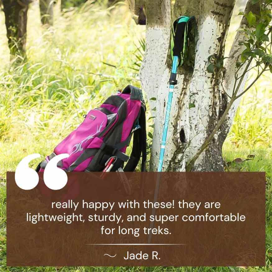 Ergonomic Trekking Poles | Ultra-Light, Adjustable & Anti-Slip Grips for Hiking, Trekking & Backpacking Adventures