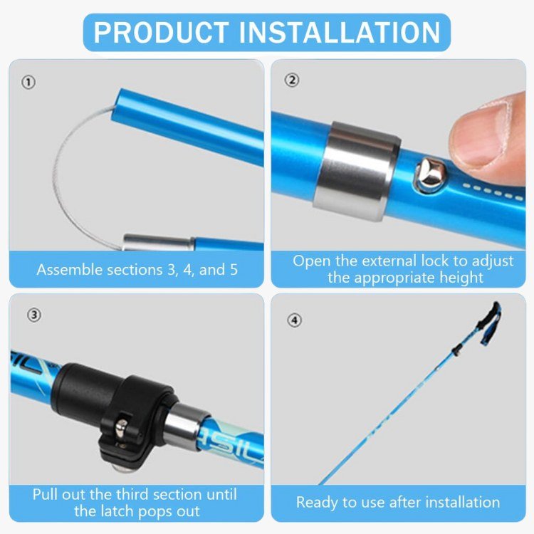 Ergonomic Trekking Poles | Ultra-Light, Adjustable & Anti-Slip Grips for Hiking, Trekking & Backpacking Adventures