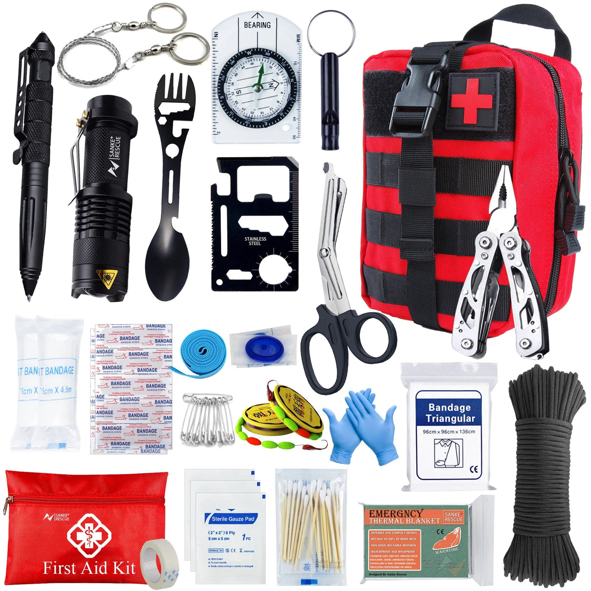 TrailBlazer Tactical First Aid Molle Survival Kit & Bonus 30 Day Survival Program