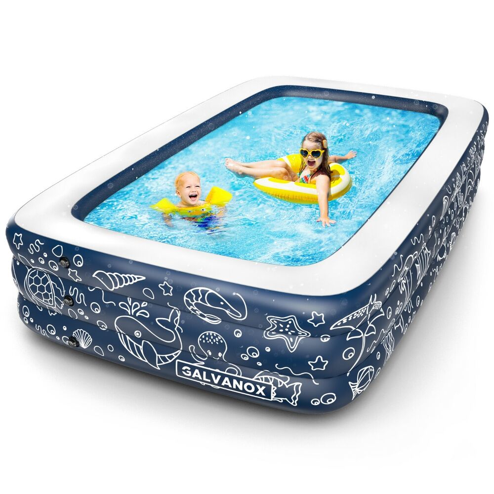 Spacious 22" Deep Inflatable Above Ground Kiddie Pool for Kids.