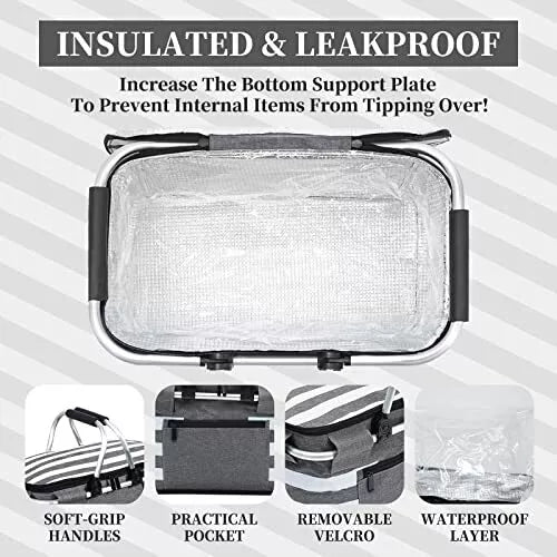 Leak-Proof Insulated Picnic Basket to Keep Food Fresh in Style