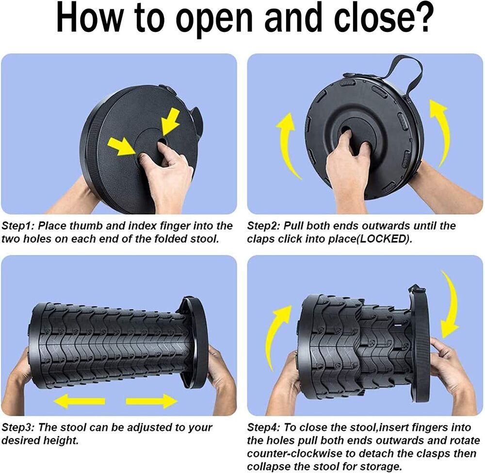 Telescopic Camping Stool - Portable Outdoor Chair for Fishing and Camping