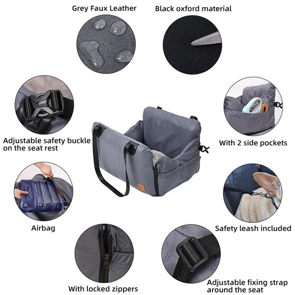 Waterproof Dog Travel Booster Seat for Small to Medium Dogs
