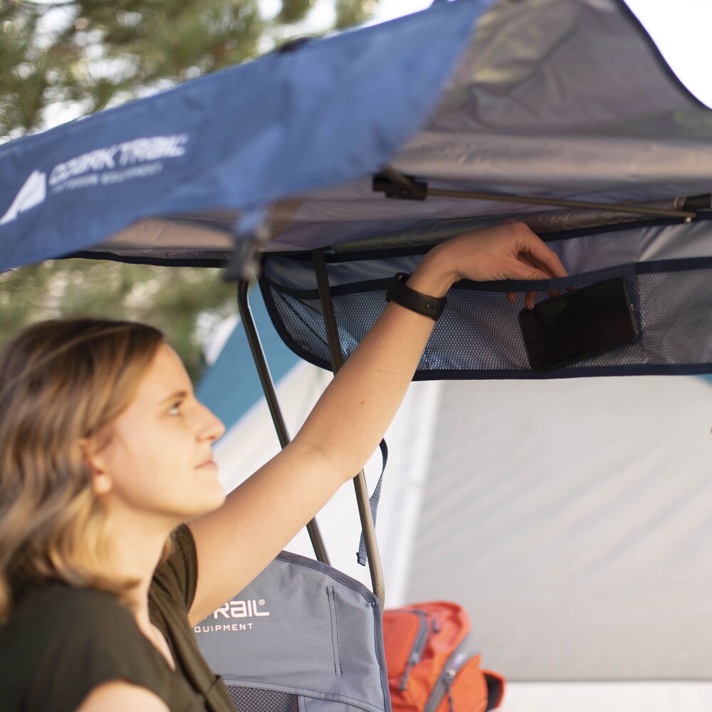 Shaded Canopy Camping Chair with Cup Holders